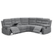 Coaster David Upholstered Reclining Sectional Sofa Smoke - Bed & Sofa Hub