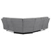 Coaster David Upholstered Reclining Sectional Sofa Smoke - Bed & Sofa Hub