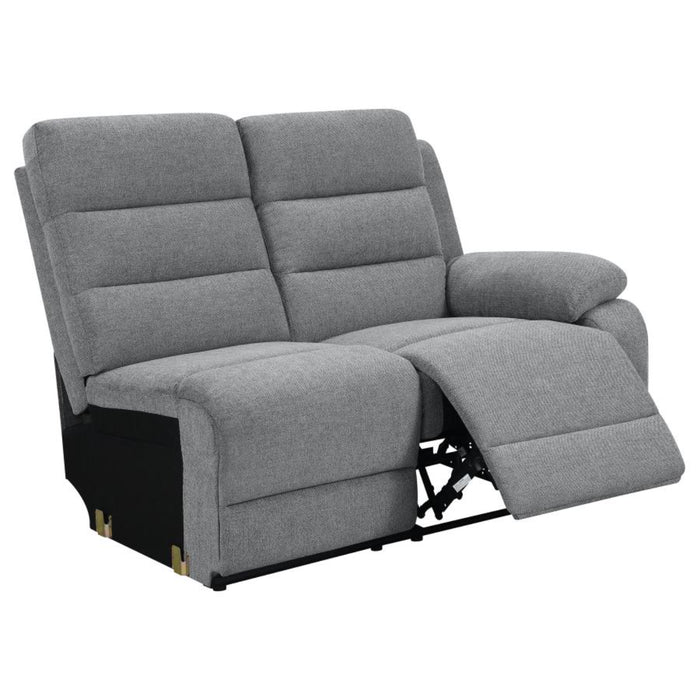 Coaster David Upholstered Reclining Sectional Sofa Smoke - Bed & Sofa Hub