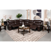 Coaster Sycamore Upholstered Power Reclining Sectional Sofa Brown - Bed & Sofa Hub
