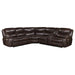 Coaster Sycamore Upholstered Power Reclining Sectional Sofa Brown - Bed & Sofa Hub