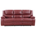 Coaster Camila 3-piece Upholstered Reclining Sofa Living Room Set Red - Bed & Sofa Hub