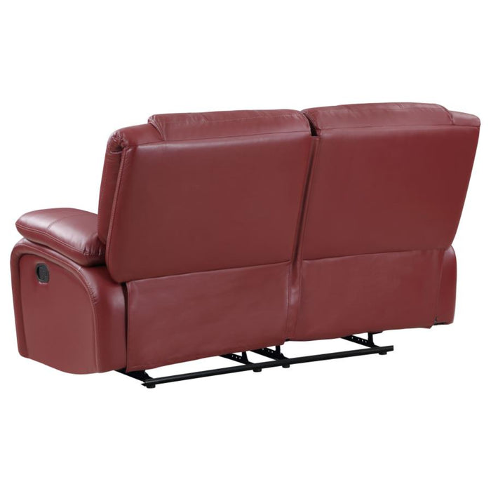 Coaster Camila 3-piece Upholstered Reclining Sofa Living Room Set Red - Bed & Sofa Hub