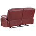Coaster Camila 3-piece Upholstered Reclining Sofa Living Room Set Red - Bed & Sofa Hub