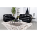 Coaster Camila 2-piece Upholstered Motion Reclining Sofa Living Room Set Black - Bed & Sofa Hub
