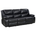 Coaster Camila 2-piece Upholstered Motion Reclining Sofa Living Room Set Black - Bed & Sofa Hub