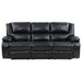 Coaster Camila 2-piece Upholstered Motion Reclining Sofa Living Room Set Black - Bed & Sofa Hub