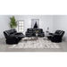 Coaster Camila 3-piece Upholstered Motion Reclining Sofa Living Room Set Black - Bed & Sofa Hub