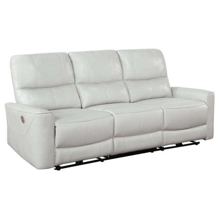 Coaster Greenfield 2-piece Power Reclining Sofa Living Room Set Ivory - Bed & Sofa Hub