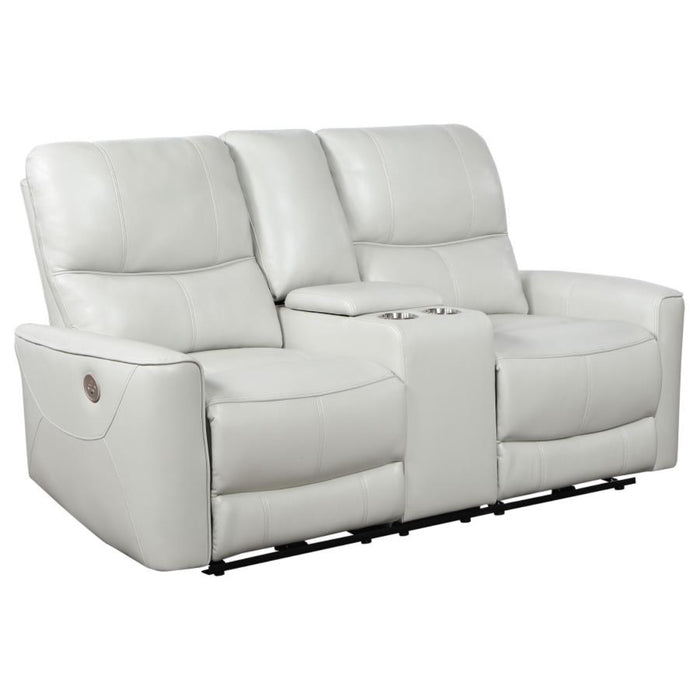 Coaster Greenfield 2-piece Power Reclining Sofa Living Room Set Ivory - Bed & Sofa Hub