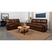 Coaster Greenfield 2-piece Power Reclining Sofa Living Room Set Saddle Brown - Bed & Sofa Hub