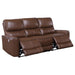 Coaster Greenfield 2-piece Power Reclining Sofa Living Room Set Saddle Brown - Bed & Sofa Hub