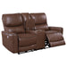 Coaster Greenfield 2-piece Power Reclining Sofa Living Room Set Saddle Brown - Bed & Sofa Hub