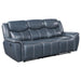 Coaster Sloane 2-piece Upholstered Reclining Sofa Living Room Set Blue - Bed & Sofa Hub