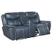 Coaster Sloane 2-piece Upholstered Reclining Sofa Living Room Set Blue - Bed & Sofa Hub