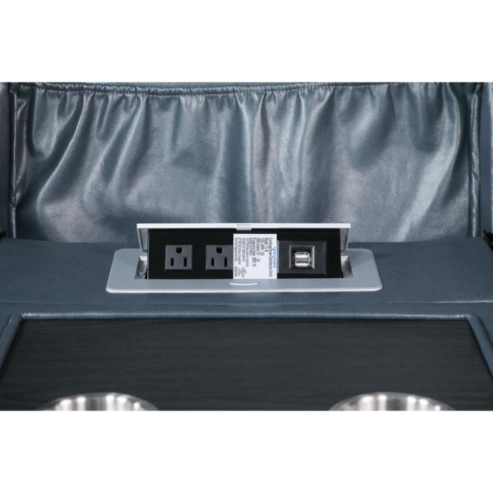 Coaster Sloane 3-piece Upholstered Reclining Sofa Living Room Set Blue - Bed & Sofa Hub