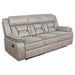 Coaster Greer 3-piece Upholstered Reclining Sofa Living Room Set Taupe - Bed & Sofa Hub