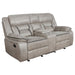 Coaster Greer 3-piece Upholstered Reclining Sofa Living Room Set Taupe - Bed & Sofa Hub