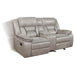 Coaster Greer 3-piece Upholstered Reclining Sofa Living Room Set Taupe - Bed & Sofa Hub