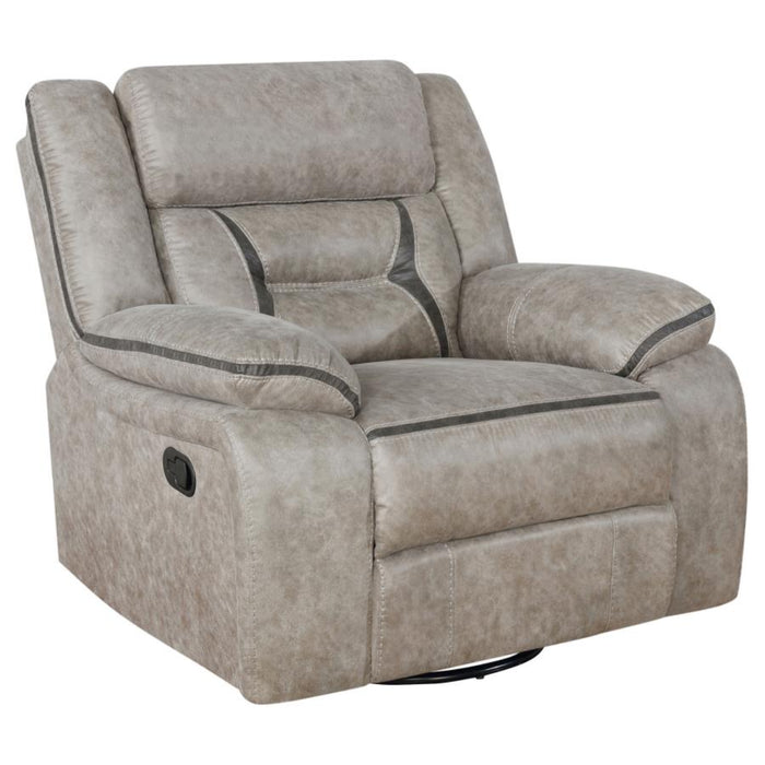 Coaster Greer 3-piece Upholstered Reclining Sofa Living Room Set Taupe - Bed & Sofa Hub