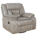 Coaster Greer 3-piece Upholstered Reclining Sofa Living Room Set Taupe - Bed & Sofa Hub