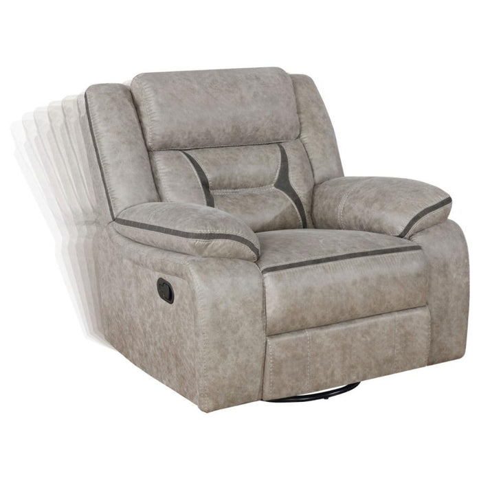 Coaster Greer 3-piece Upholstered Reclining Sofa Living Room Set Taupe - Bed & Sofa Hub
