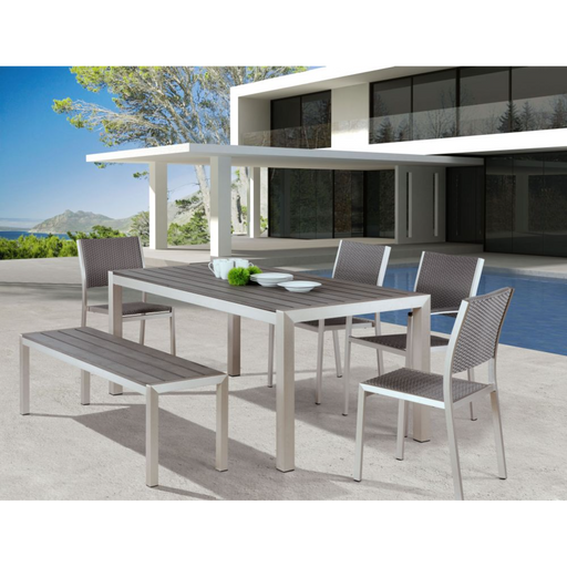 Zuo Metropolitan Double Bench Gray & Silver - Bed & Sofa Hub