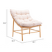 Zuo Merilyn Accent Chair Beige & Natural - Bed & Sofa Hub
