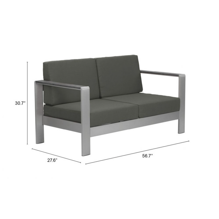 Zuo Cosmopolitan Sofa Dark Gray - Bed & Sofa Hub