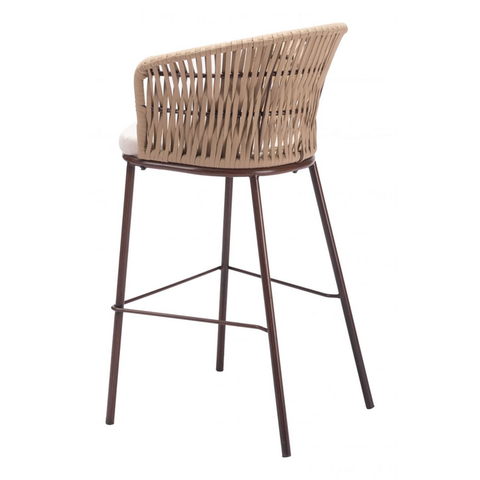 Zuo Freycinet Barstool Natural - Bed & Sofa Hub
