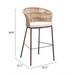 Zuo Freycinet Barstool Natural - Bed & Sofa Hub