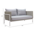 Zuo Frais Loveseat Gray - Bed & Sofa Hub
