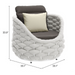 Zuo Coral Reef Accent Chair Gray - Bed & Sofa Hub