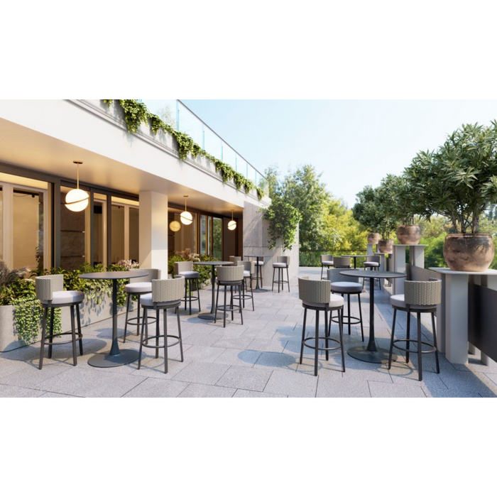 Zuo Midnight Wave Barstool White - Bed & Sofa Hub