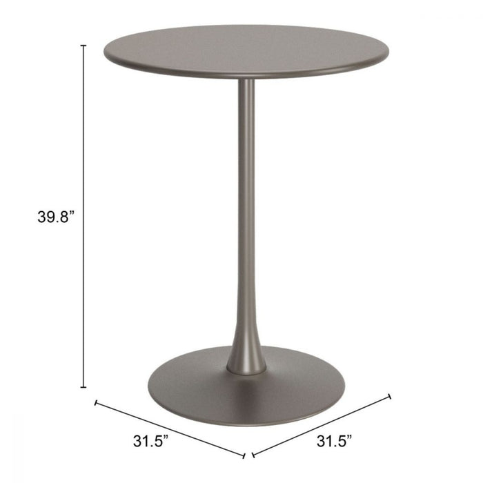 Zuo Soleil Bar Table Taupe - Bed & Sofa Hub