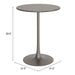 Zuo Soleil Bar Table Taupe - Bed & Sofa Hub