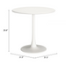 Zuo Soleil Dining Table White - Bed & Sofa Hub
