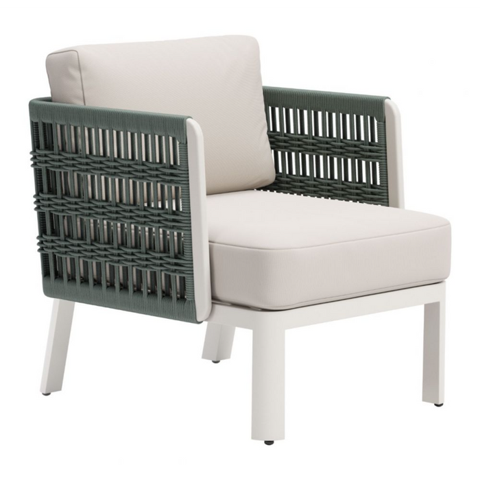 Zuo Bridgehampton Armchair White - Bed & Sofa Hub