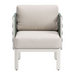 Zuo Bridgehampton Armchair White - Bed & Sofa Hub