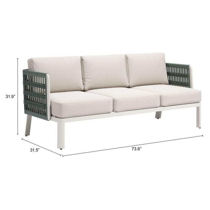 Zuo Bridgehampton Sofa White - Bed & Sofa Hub