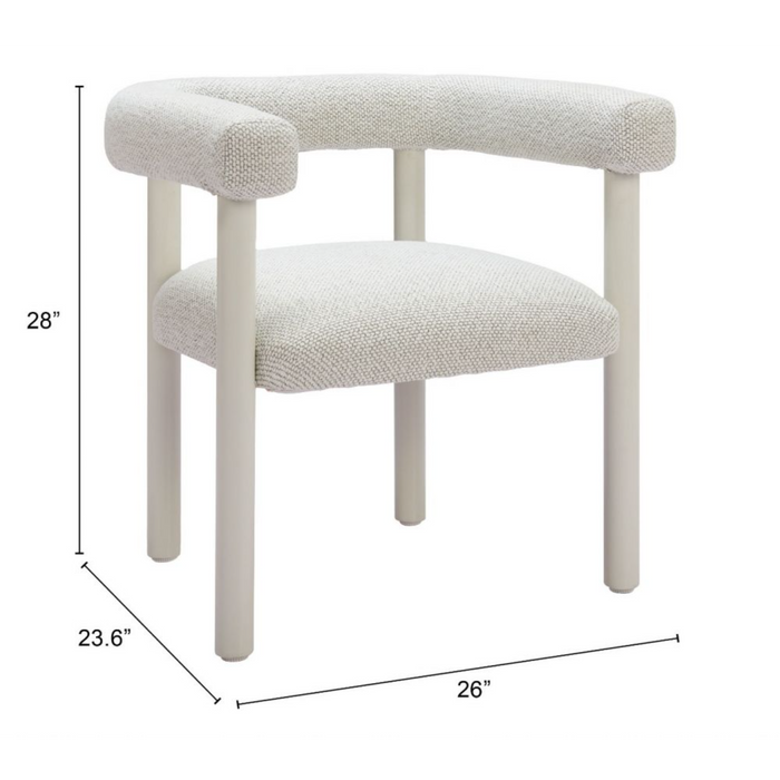 Zuo Sunbath Dining Chair White - Bed & Sofa Hub