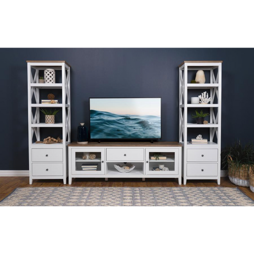 Coaster Hollis 3-piece 67" TV Stand Entertainment Center White - Bed & Sofa Hub