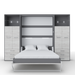 Maxima House Vertical Murphy Bed Invento , European Full XL with 2 cabinets IN140VLED-10W - Bed & Sofa Hub