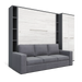Maxima House Vertical Queen Size Murphy Bed Invento with Sofa, Two Cabinets and Wardrobe - Bed & Sofa Hub