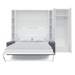 Maxima House Vertical Queen Size Murphy Bed Invento with Sofa, Two Cabinets and Wardrobe - Bed & Sofa Hub