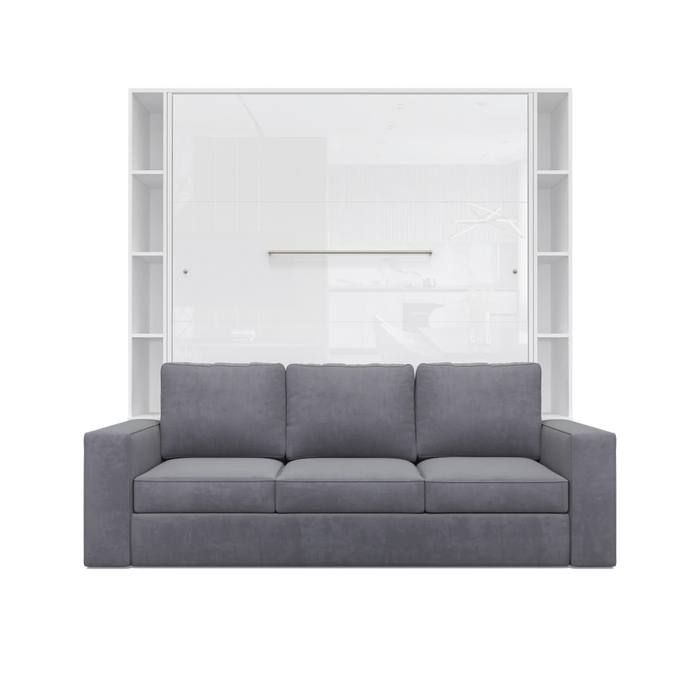 Maxima House Vertical European Queen Size Murphy Bed Invento with Sofa and Two Cabinets - Bed & Sofa Hub