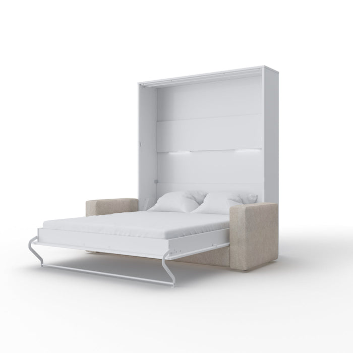 Maxima House Invento European Queen Size Vertical Murphy Bed with Sofa - Bedroom Set - Bed & Sofa Hub