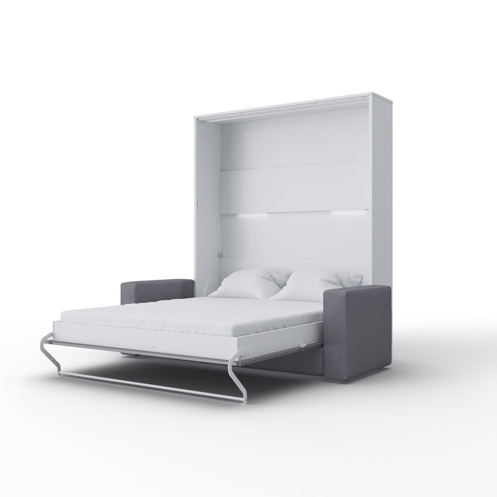 Maxima House Invento European Queen Size Vertical Murphy Bed with Sofa - Bedroom Set - Bed & Sofa Hub