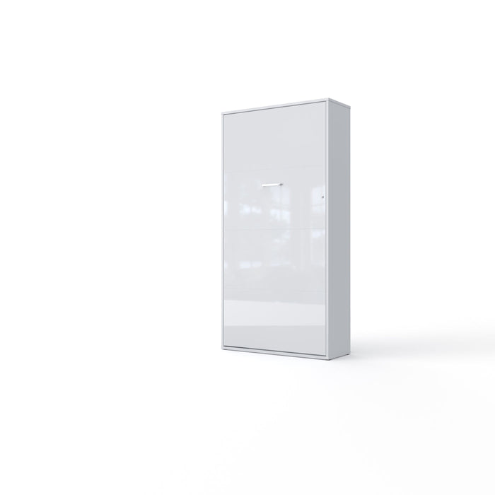 Maxima House Vertical Murphy Bed Invento, European Twin Size with mattress IN-03W - Bed & Sofa Hub