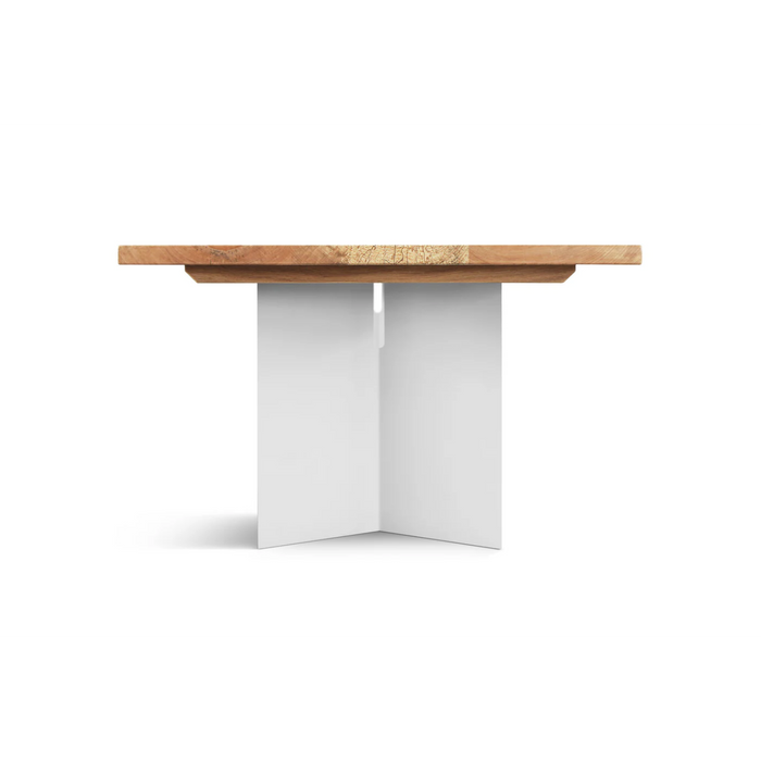 Maxima House Solid Oak Wood Dining Table with Metal Legs. - Bed & Sofa Hub